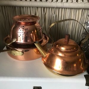 Set of Vintage Copper Kitchenware